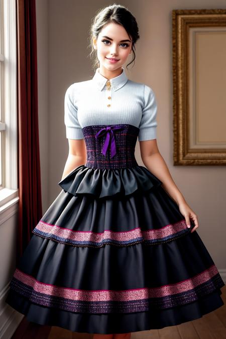 12972-3025231909-((Masterpiece, best quality)), _ballgown,edgPreppy,edgPreppy, a woman in a [skirt and sweater_ballgown] posing for a picture ,we.png